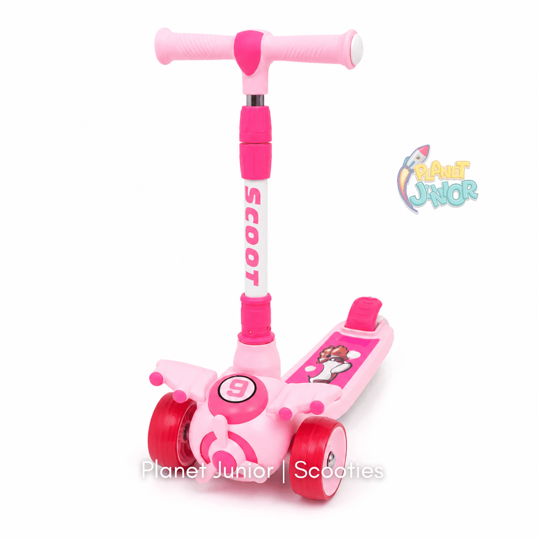 Airplane Folding Scooter with Lights & Music