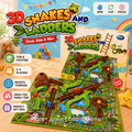 3D Snakes & Ladders Family Board Game