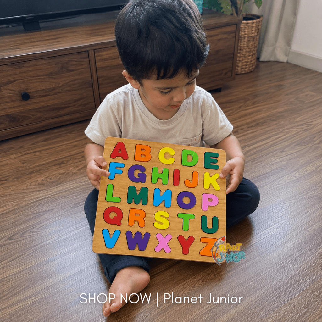 Wooden A–Z Alphabet Learning Puzzle Board