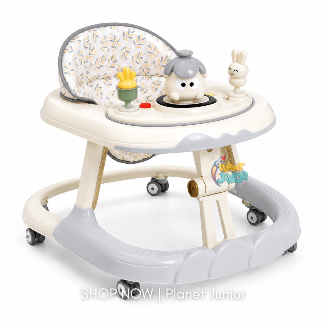 Premium Foldable Baby Walker with Animal Activity Tray