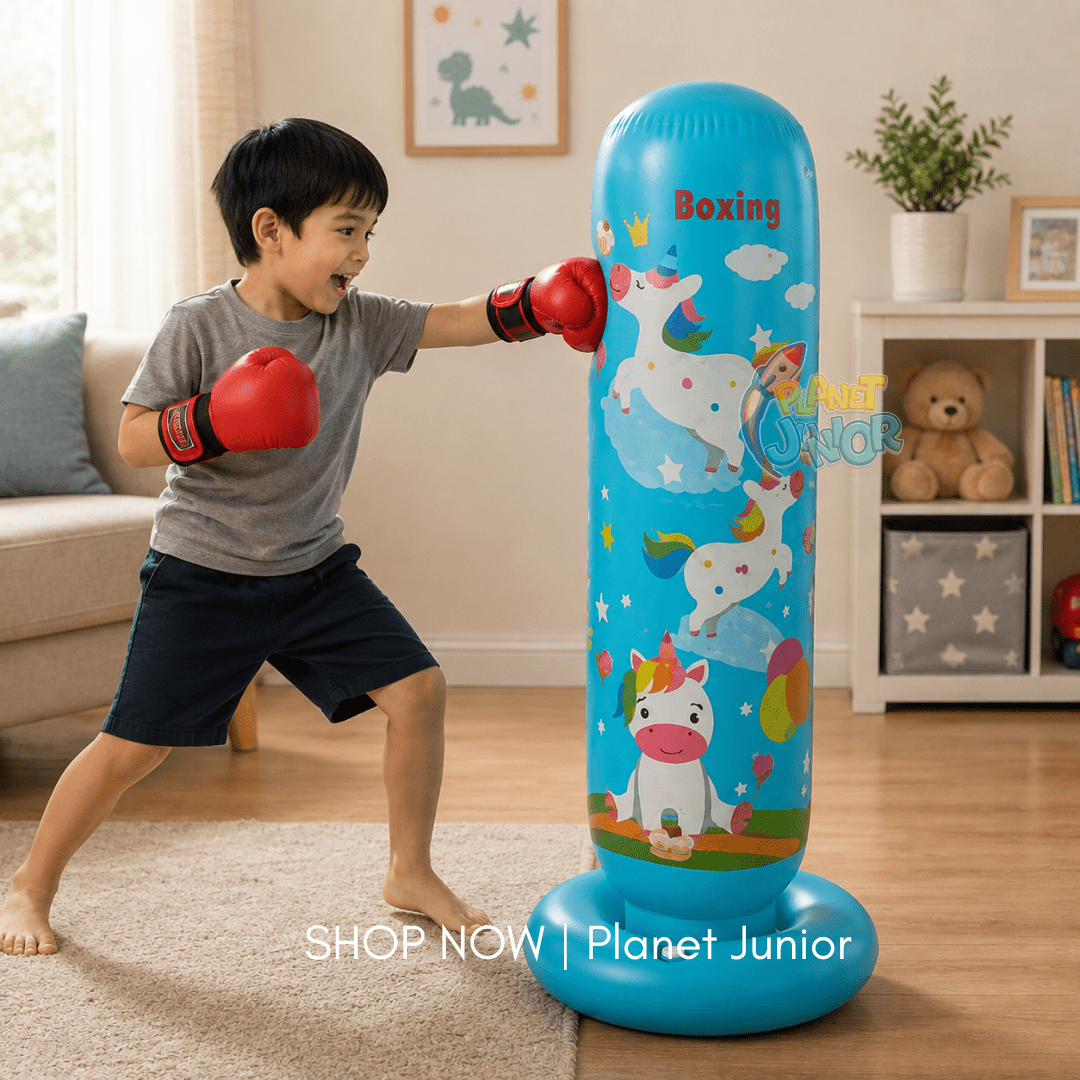 Inflatable Kids Boxing Punching Bag – Freestanding Punch Trainer | 4ft