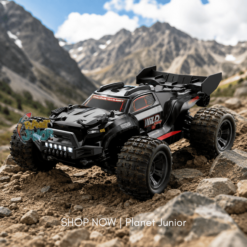 High-Speed Off-Road RC Racing Truck with Metal Drive System & Shock Absorbers