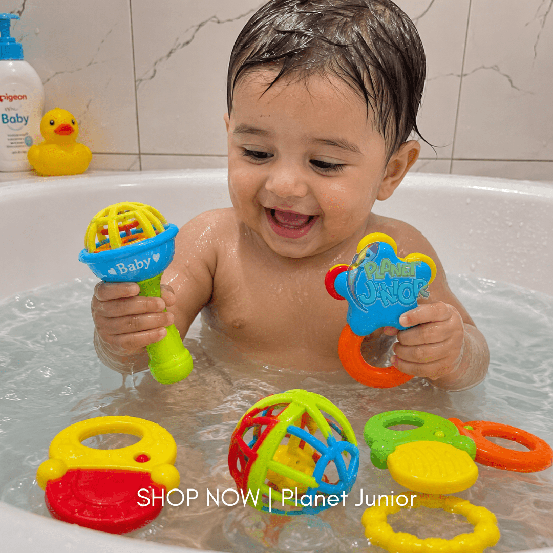 7-Piece Baby Rattle & Teether Set with Soft Textured Designs