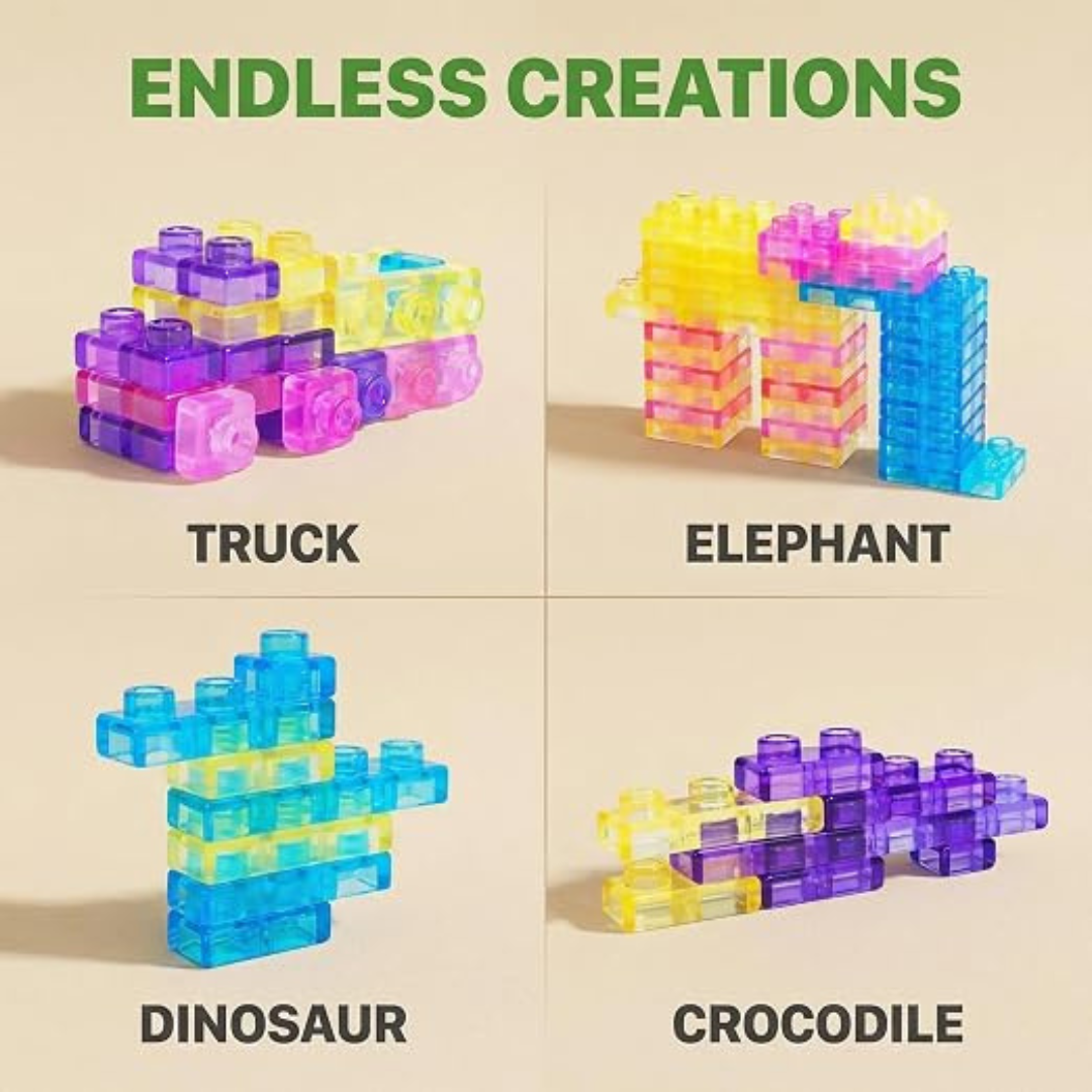 40-Piece Jelly Gummy Building Blocks Construction Set