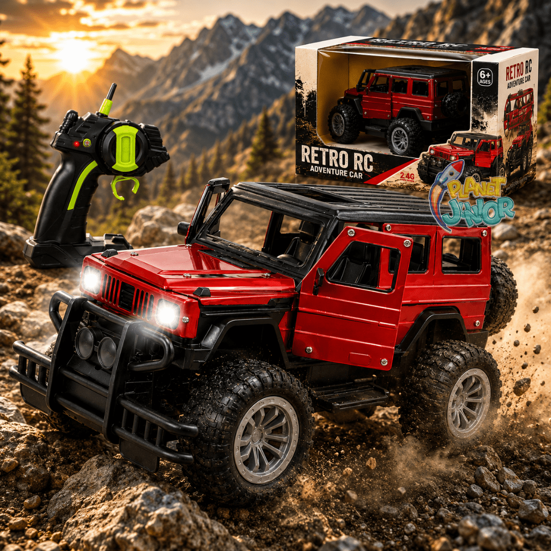 2.4GHz Off-Road Metal Body Remote Control Rock Crawler Jeep with Opening Doors & All-Terrain Tires
