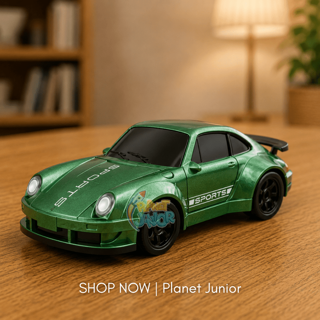 Mini 1:64 RC Sports Car with Racing Display Garage & Remote Control