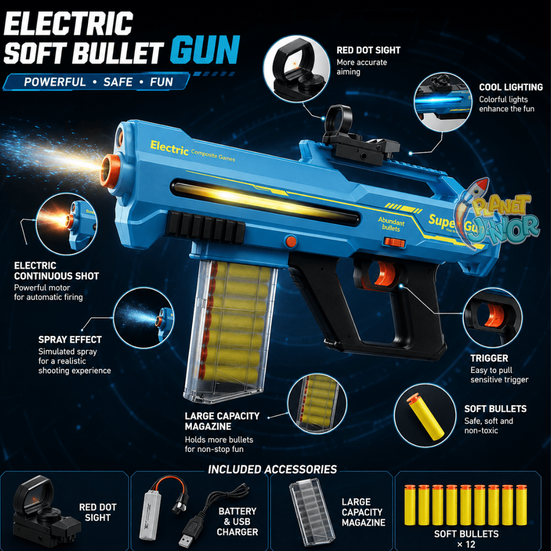 Super Blaster Foam Dart Launcher with Shell Ejecting Action