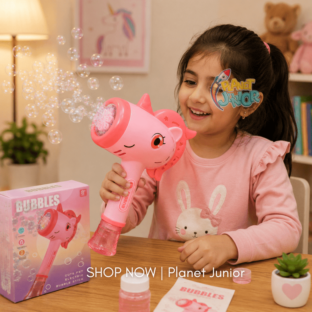 Cute Pet Electric Bubble Stick with One-Click Automatic Bubble Action for Kids