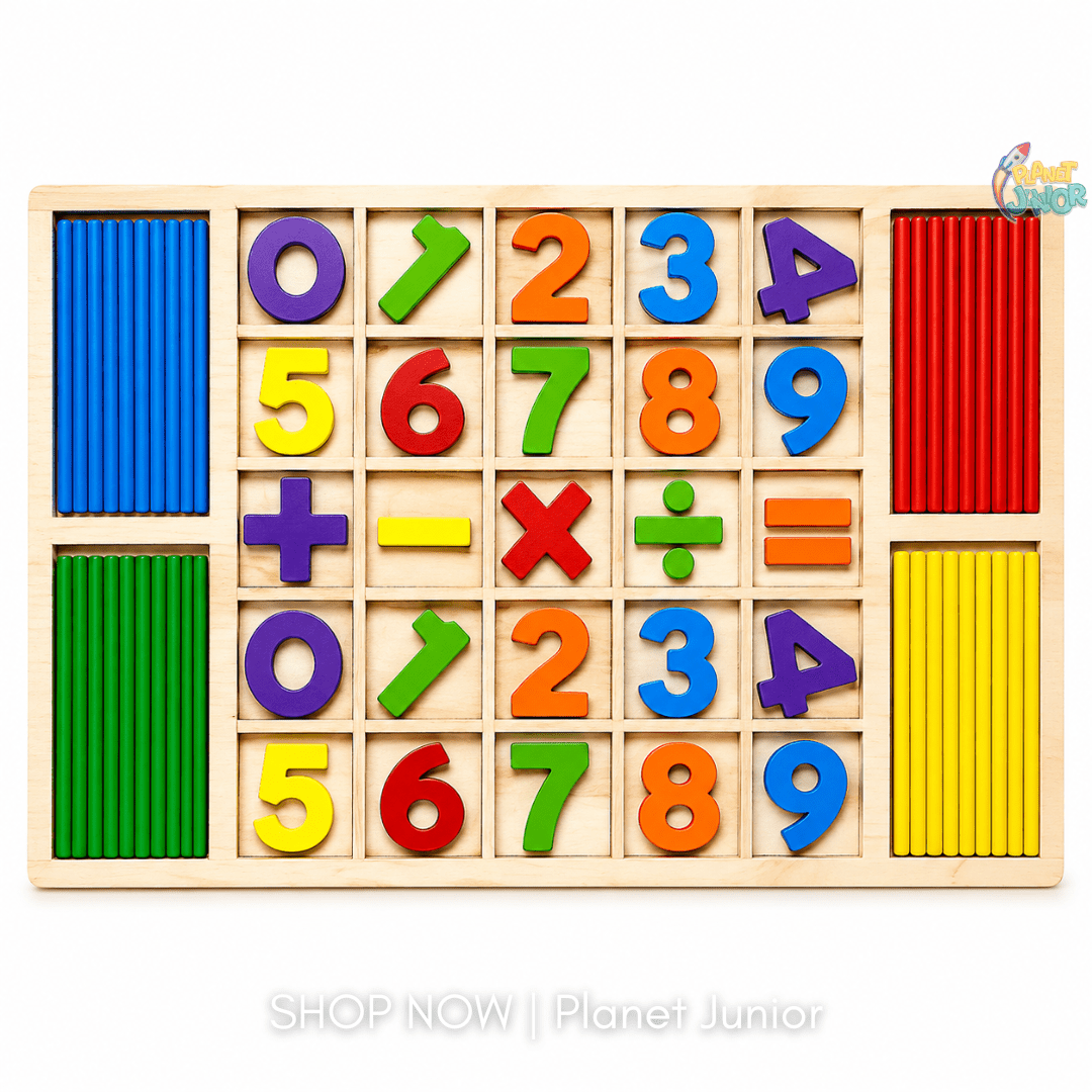 Wooden Number Learning & Counting Sticks Math Board