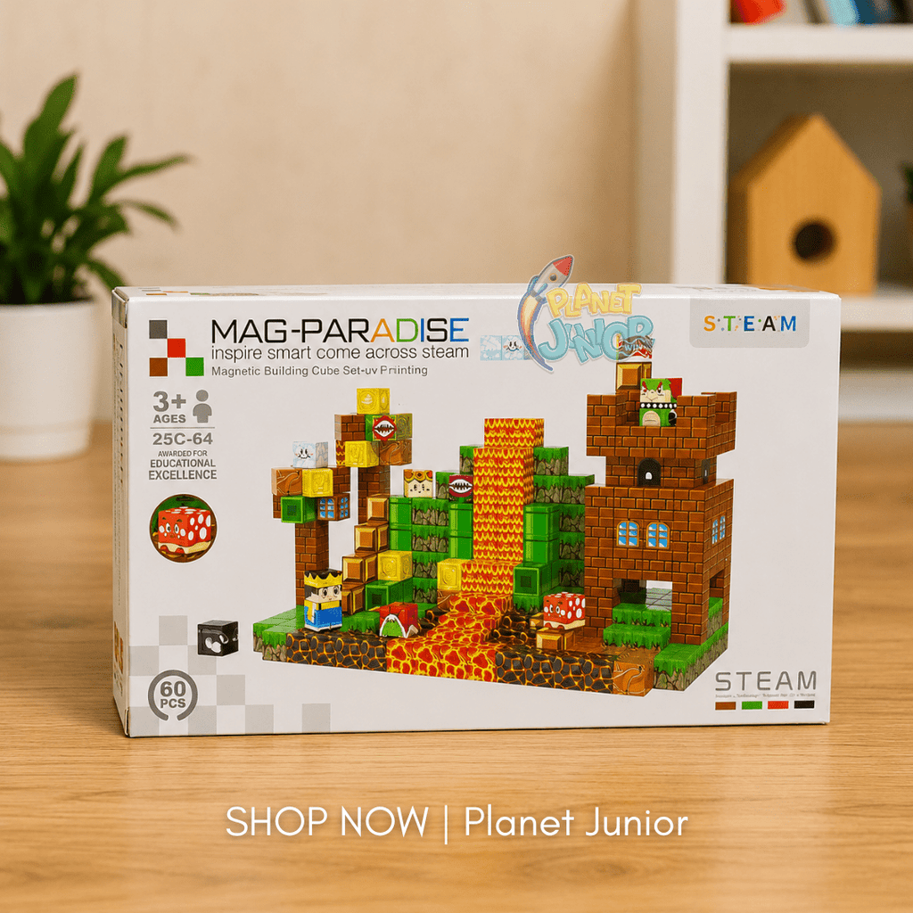 60 PCS Magnetic Adventure World Cube Building Set for Kids