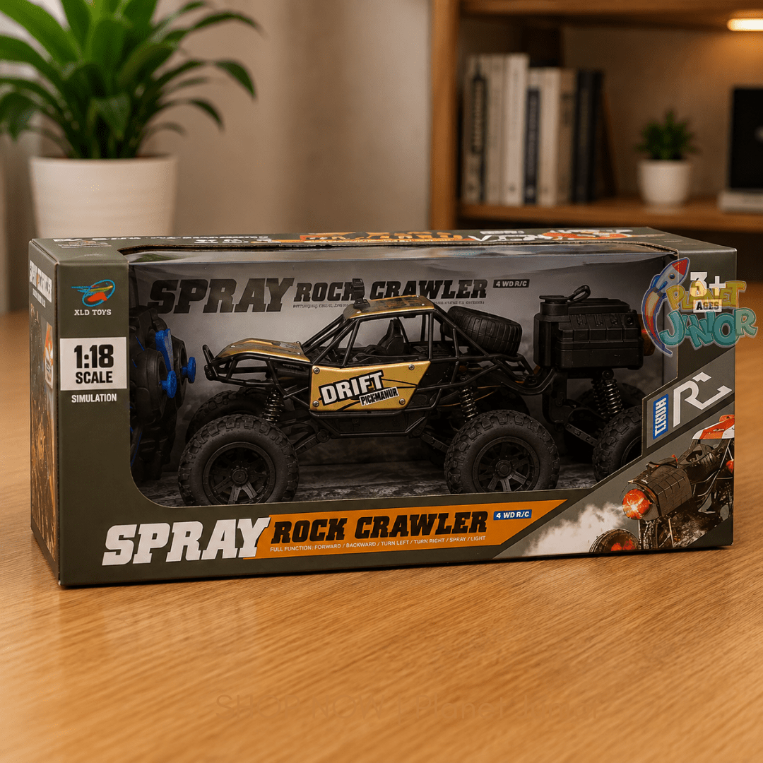 1:18 RC 6-Wheel Spray Rock Crawler with Lights