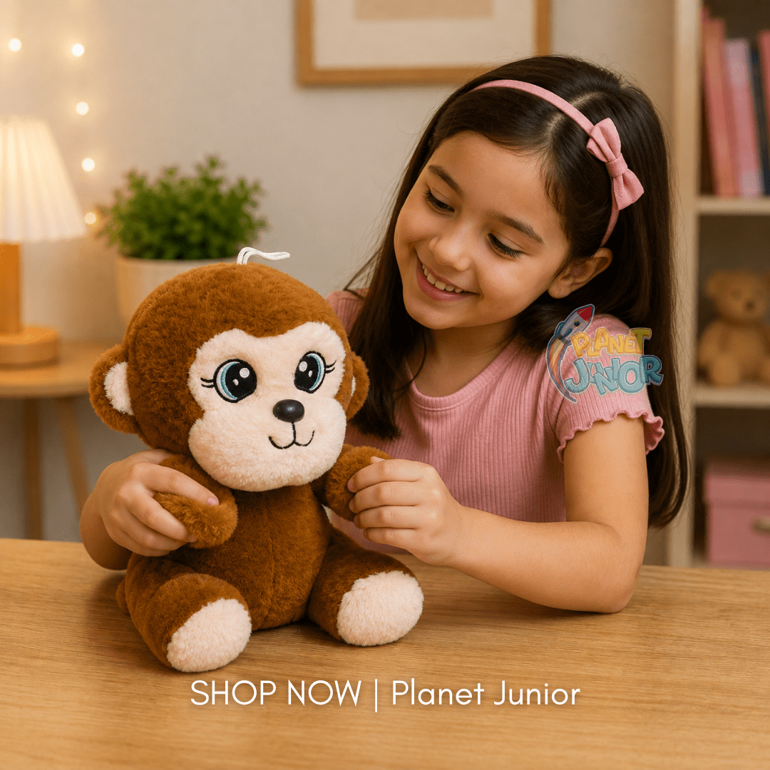 Adorable Big-Eyed Monkey Soft Plush Toy for Kids