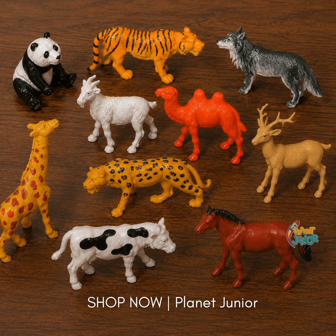 Wild & Farm Animal Figures Play Set for Kids