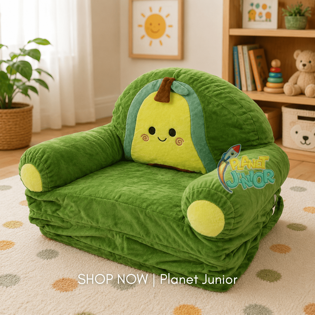 Smiling Pear Convertible Plush Sofa Chair for Kids