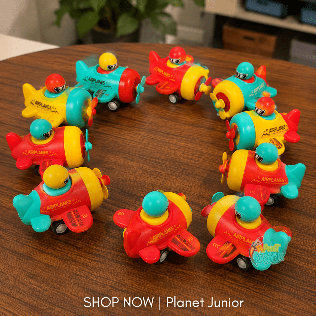 Press & Go Cartoon Aircraft for Kids | 1 Pcs