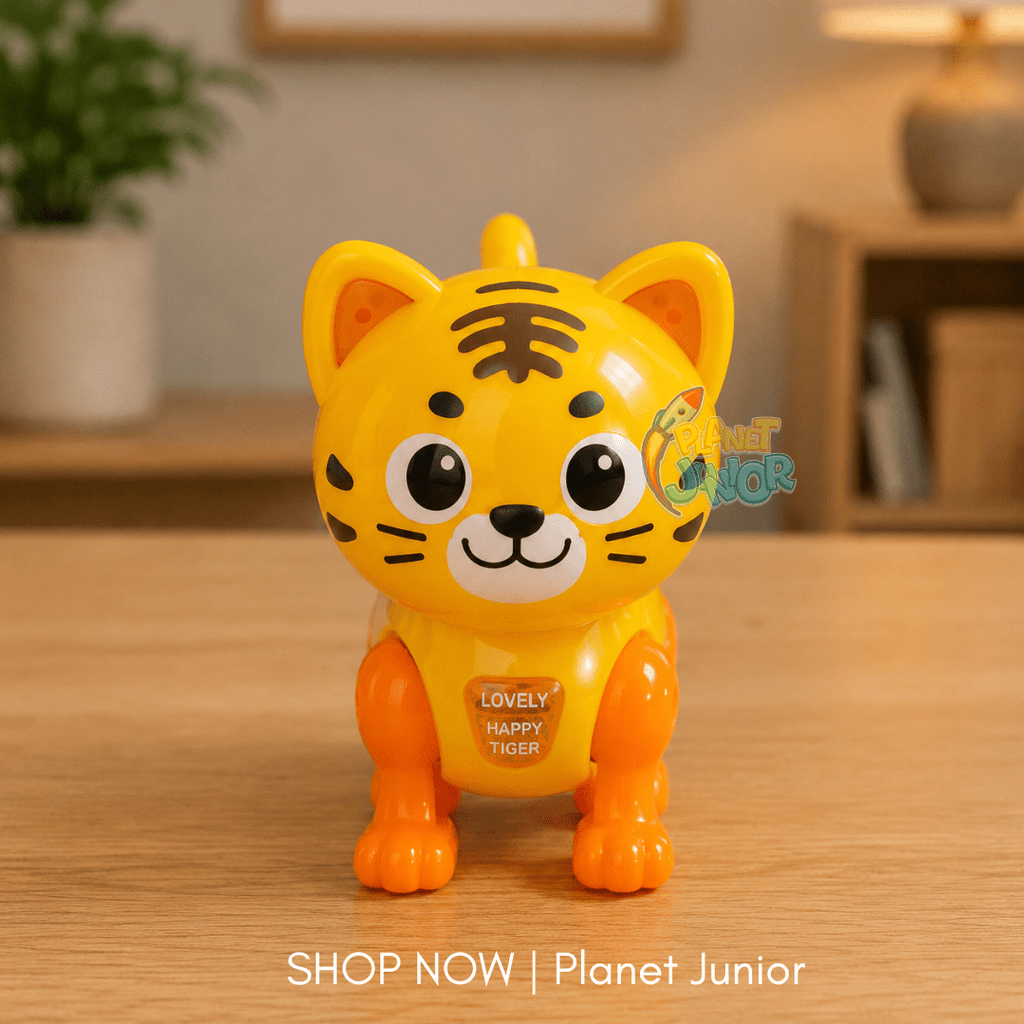 Interactive Walking Cat Toy with Music & LED Lights