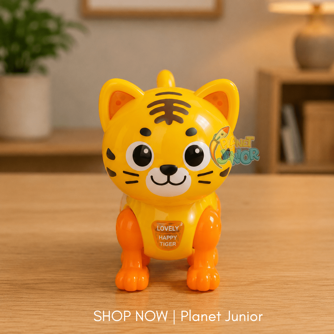 Interactive Walking Cat Toy with Music & LED Lights