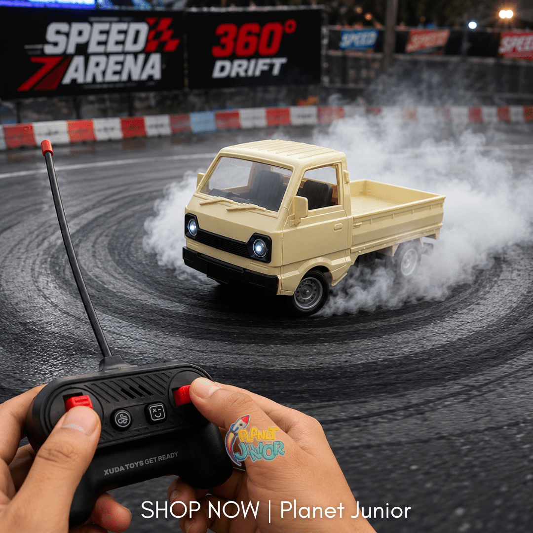 Rechargeable RC Mini Pickup Truck with Smoke Effect, Lights & Remote Control