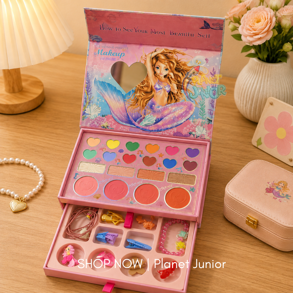 Mermaid Multi-Layer Makeup & Accessories Set for Girls