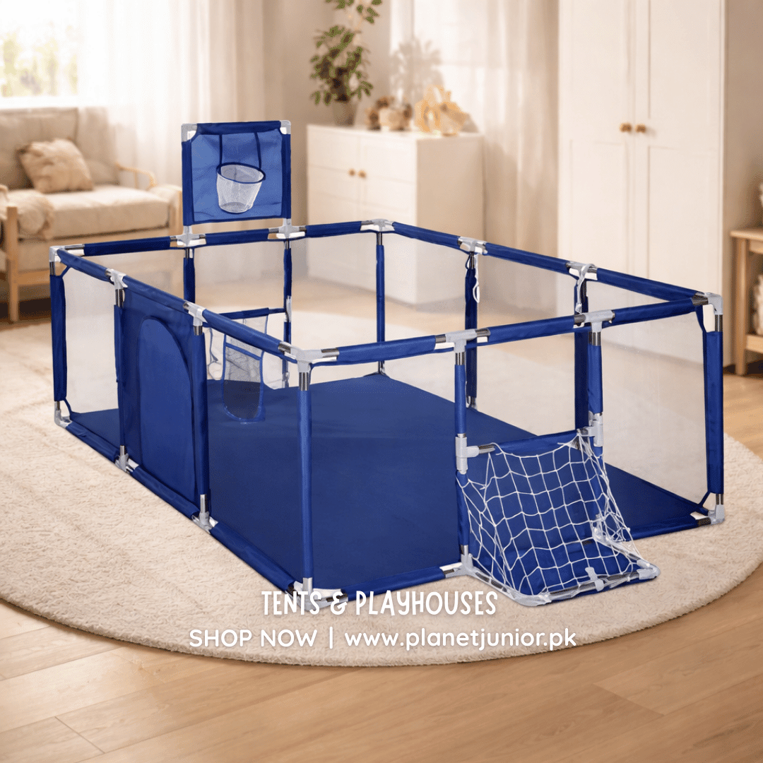 3-in-1 Kids Ball Pit Playpen Arena – Basketball Hoop & Football Goal Set 🏀⚽🎪