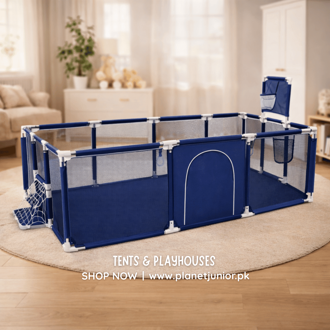 3-in-1 Kids Ball Pit Playpen Arena – Basketball Hoop & Football Goal Set 🏀⚽🎪