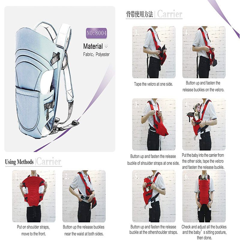 3 In 1 Soft Baby Sling Carrier For Comfort