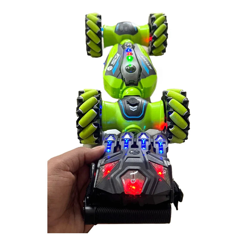 4WD Spray Stunt RC Car with Mecanum Wheels, Lights & 2.4GHz Control