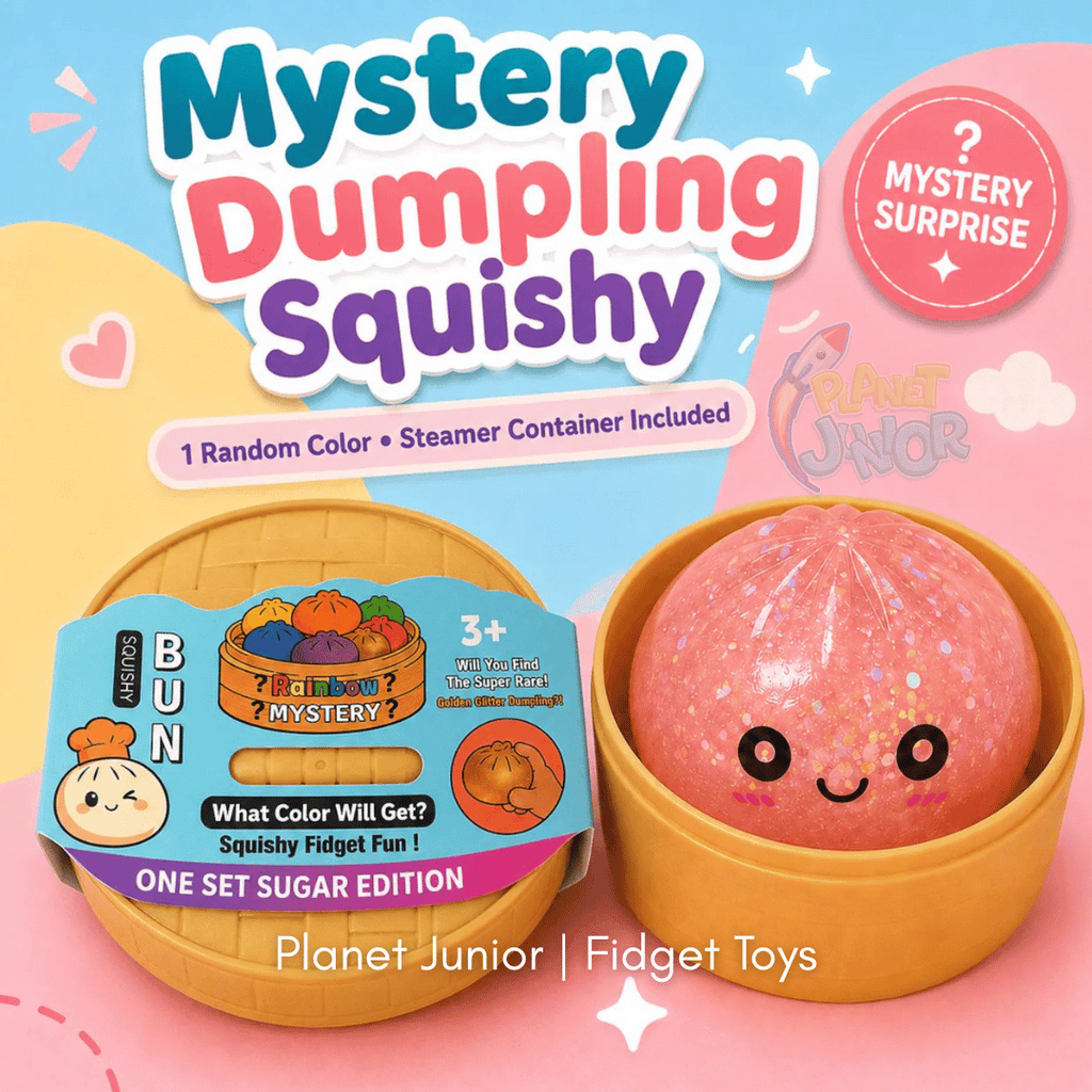 Mini Glitter Dumpling Squishy with Imported Maltos – Mystery Blind Bun