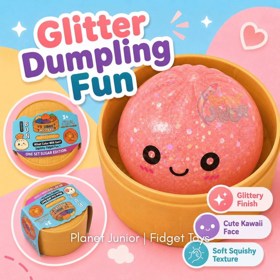 Mini Glitter Dumpling Squishy with Imported Maltos – Mystery Blind Bun