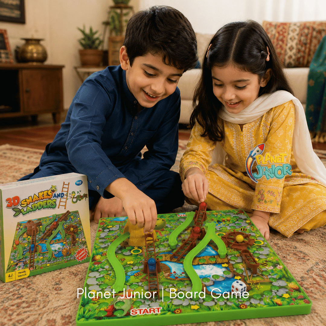 3D Snakes & Ladders Family Board Game