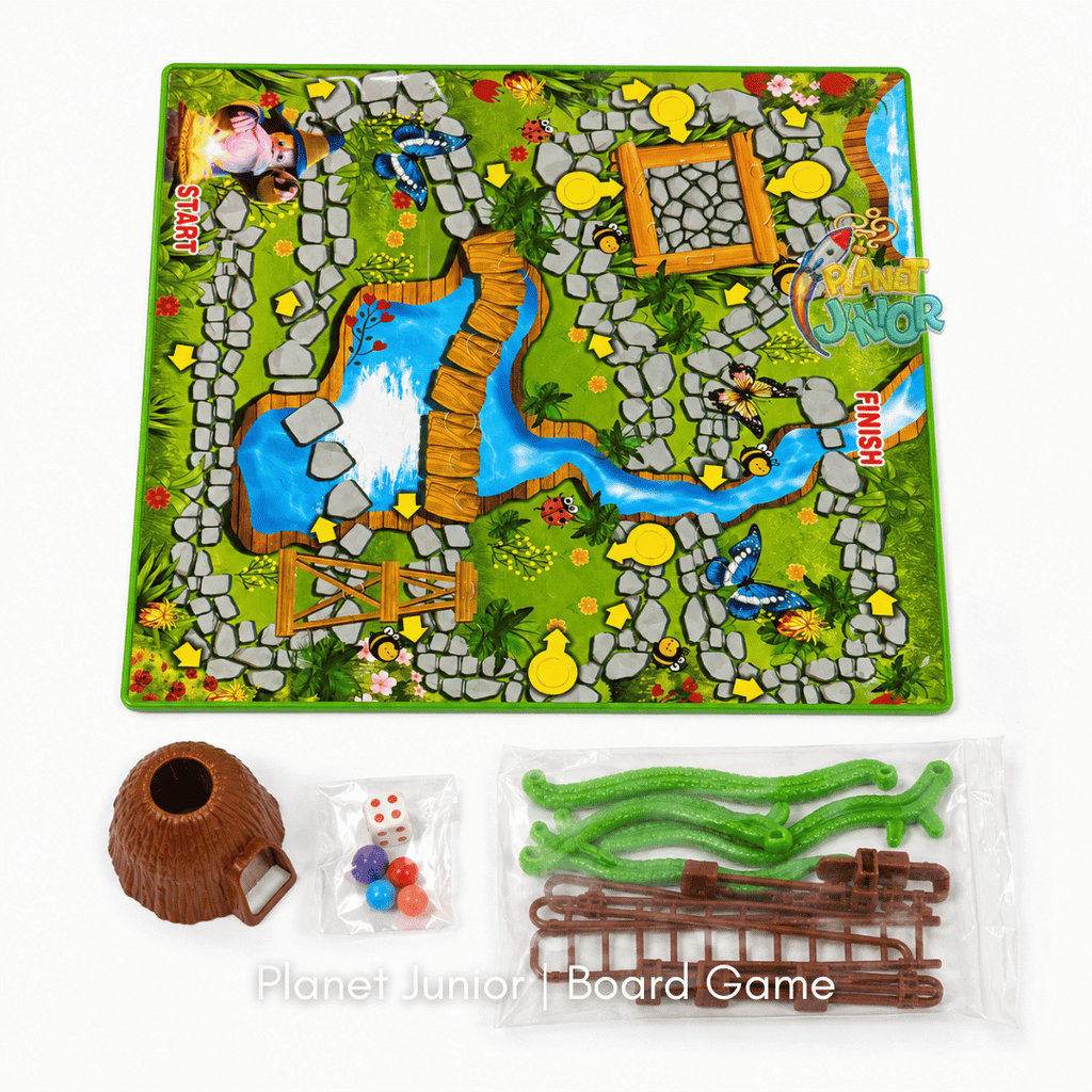 3D Snakes & Ladders Family Board Game