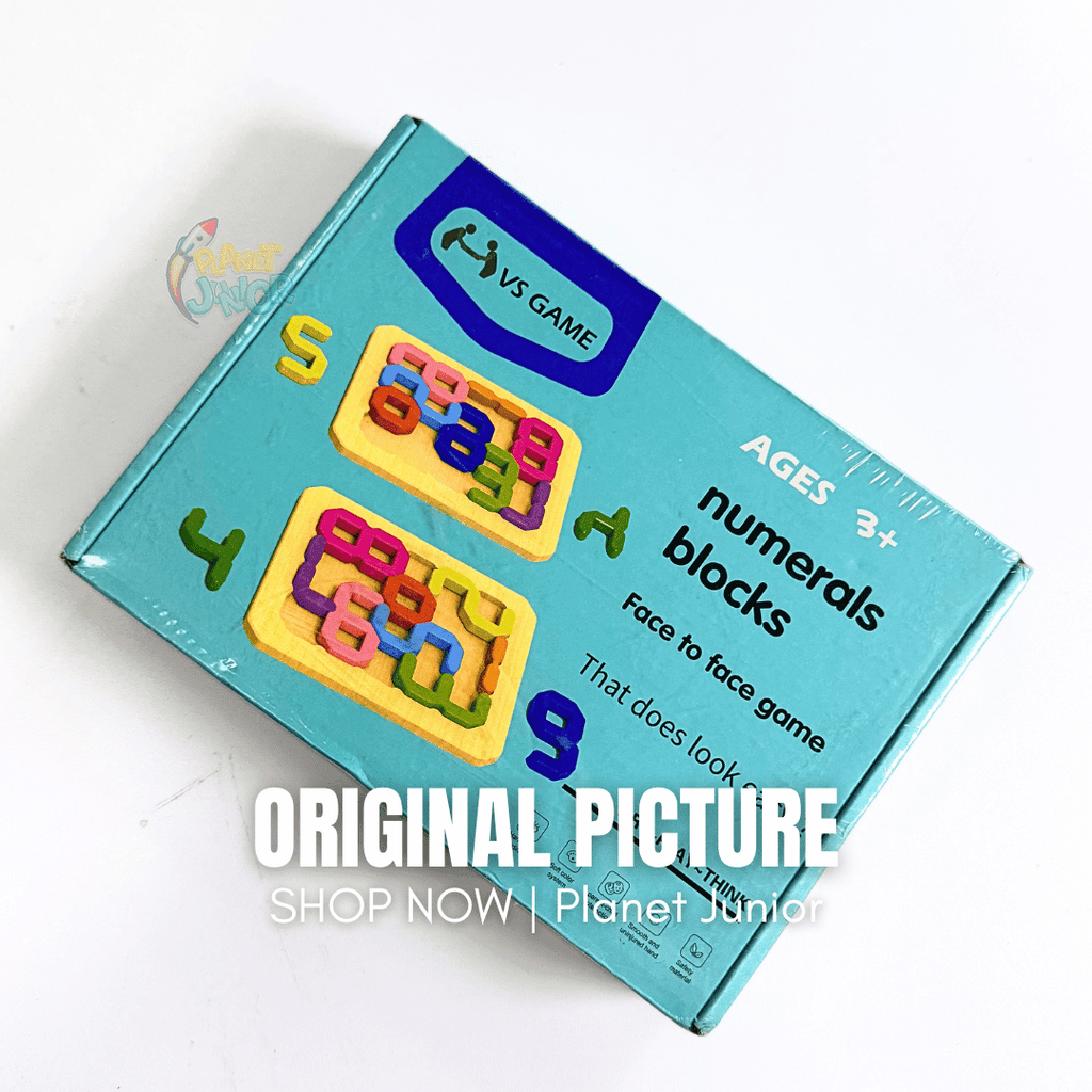 Wooden Number Blocks Puzzle Board – Montessori Early Learning Educational Toy