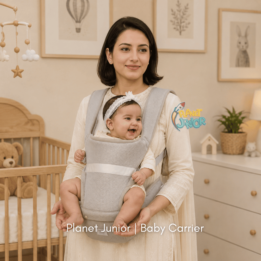 3-in-1 Baby Carrier & Hip Seat – Breathable Mesh, Ergonomic Waist Support & Adjustable Straps