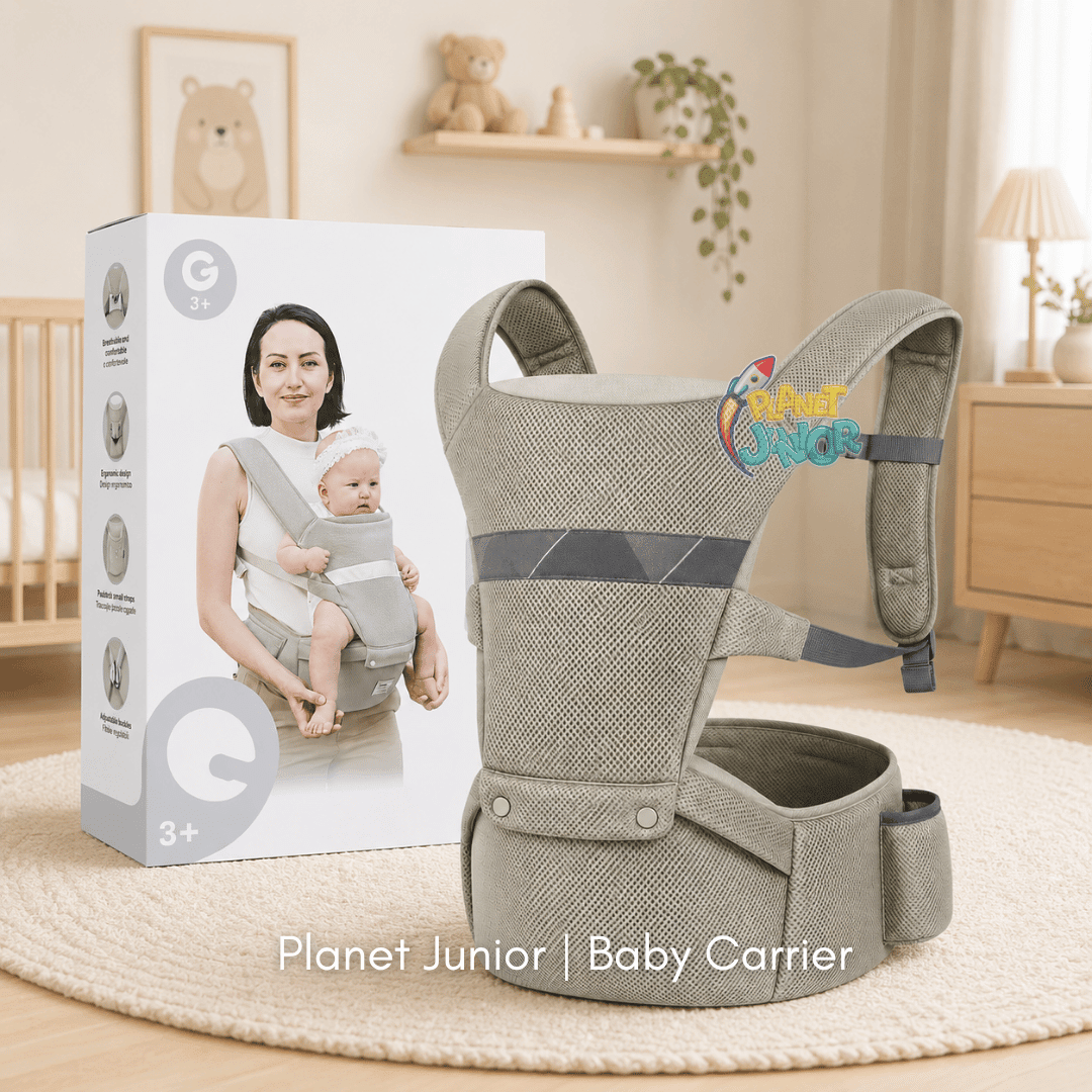 3-in-1 Baby Carrier & Hip Seat – Breathable Mesh, Ergonomic Waist Support & Adjustable Straps