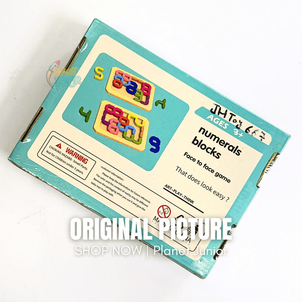 Wooden Number Blocks Puzzle Board – Montessori Early Learning Educational Toy