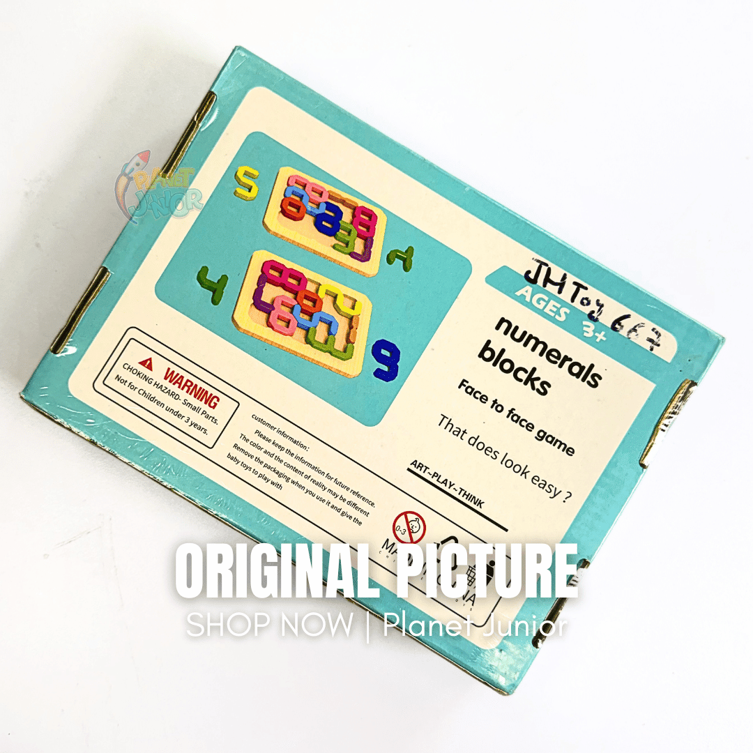 Wooden Number Blocks Puzzle Board – Montessori Early Learning Educational Toy