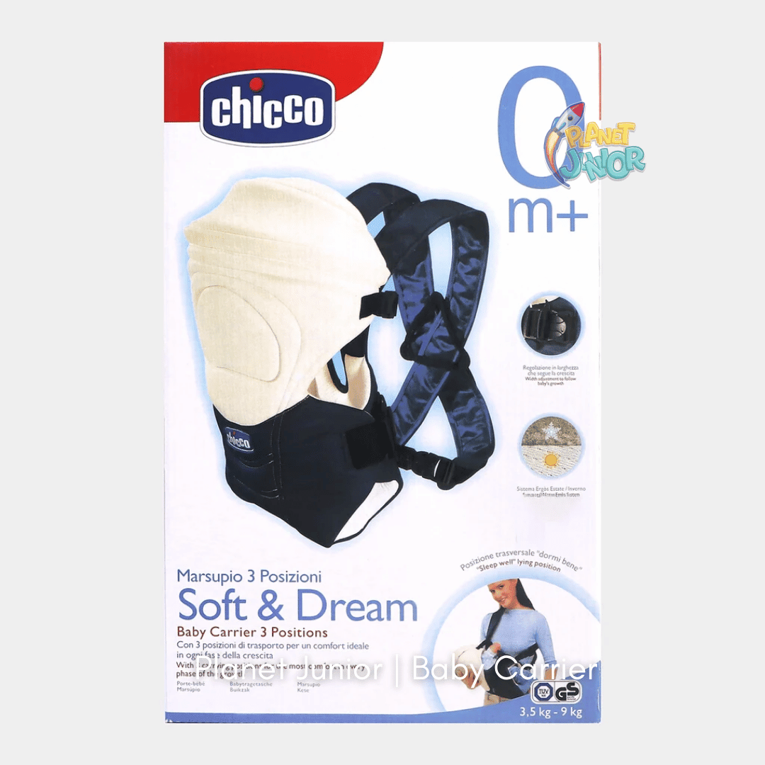 Chicco Soft & Dream 3-Position Baby Carrier – Newborn to Growing Baby, Breathable Fabric & Extra-Padded Straps