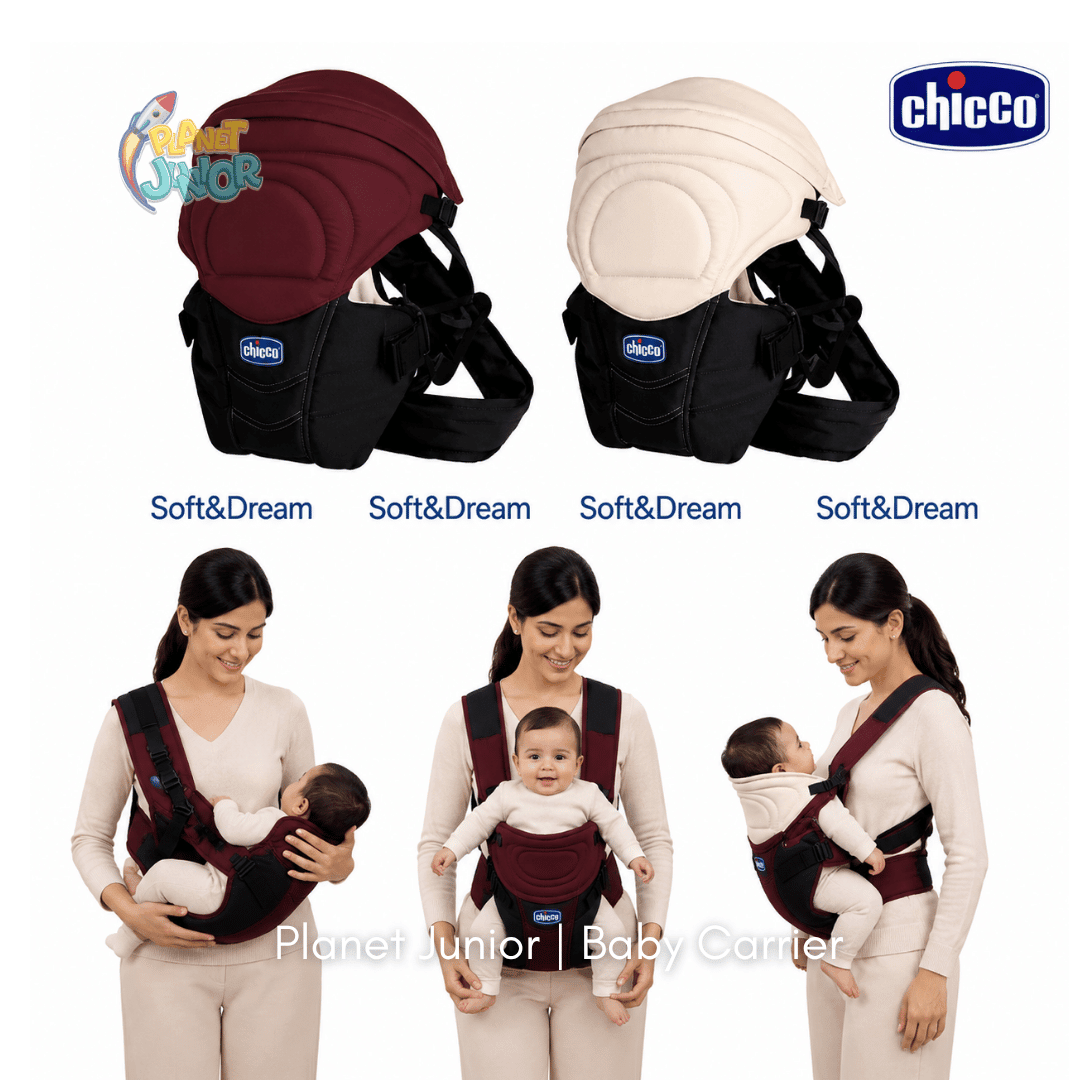 Chicco Soft & Dream 3-Position Baby Carrier – Newborn to Growing Baby, Breathable Fabric & Extra-Padded Straps