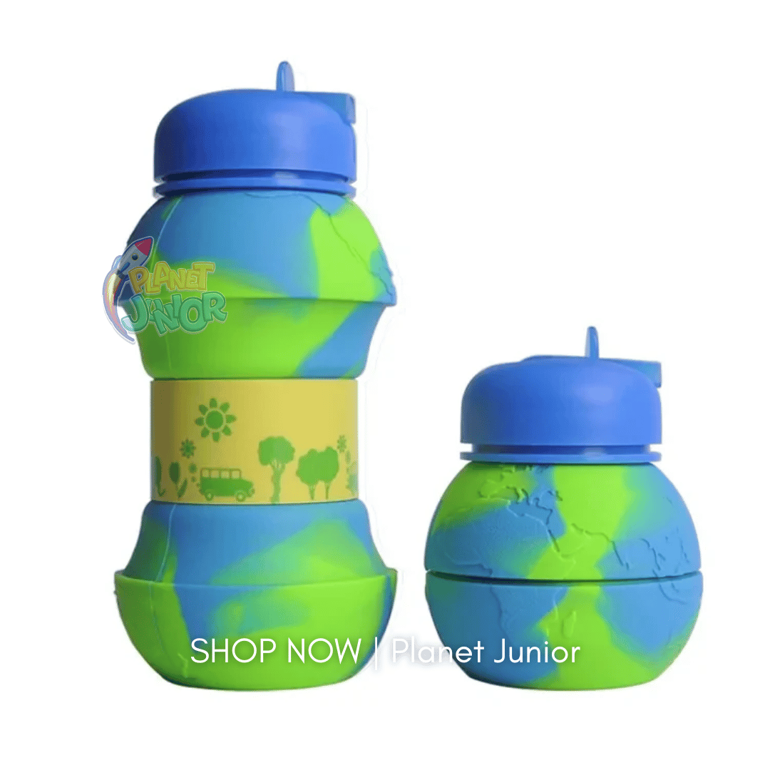 Collapsible Silicone Water Bottle for Kids – Foldable Leakproof Travel Bottle | 500–600ml