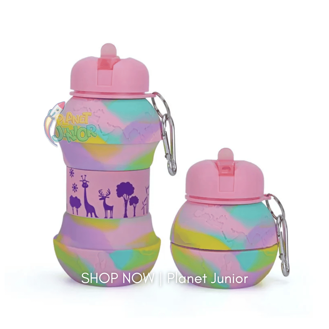 Collapsible Silicone Water Bottle for Kids – Foldable Leakproof Travel Bottle | 500–600ml