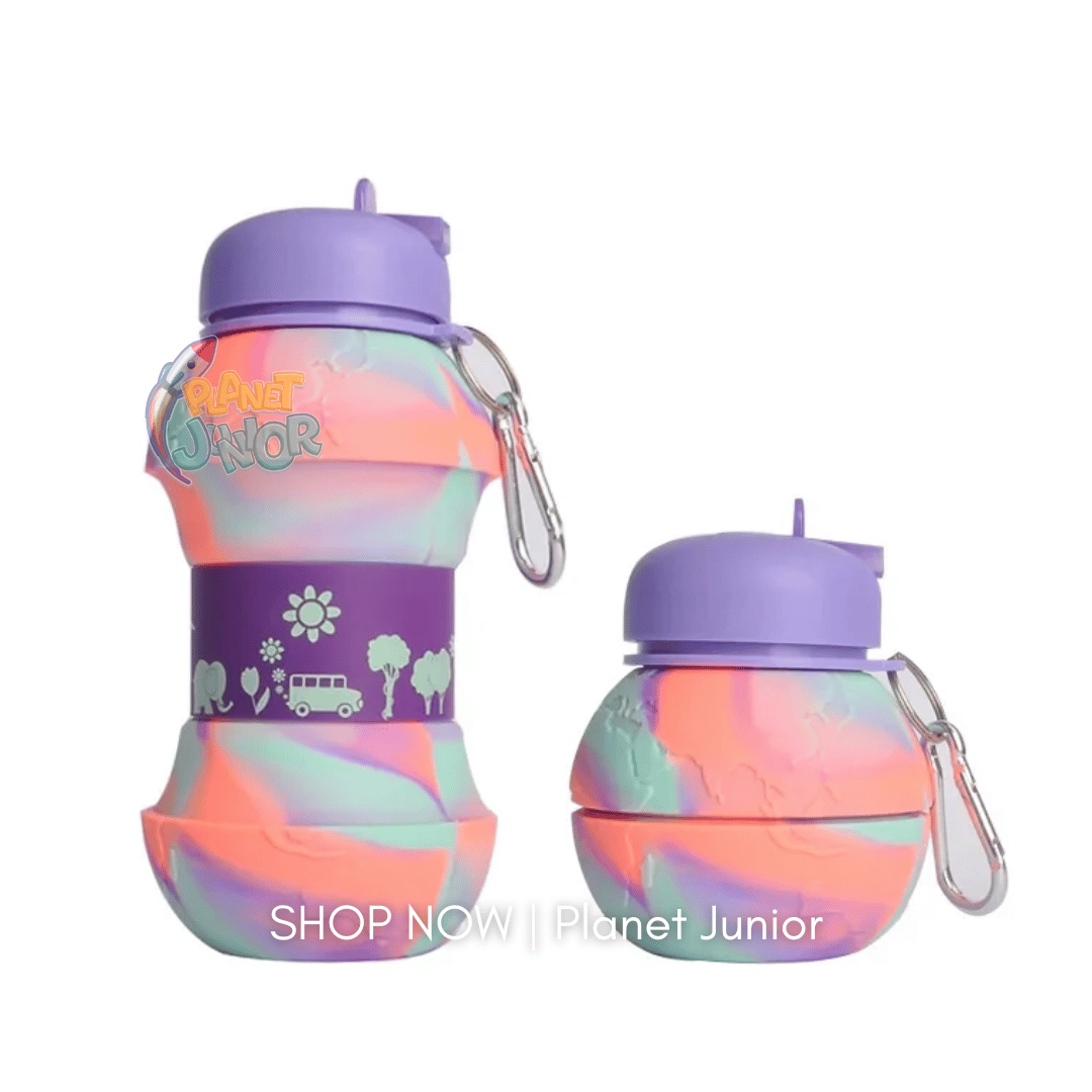 Collapsible Silicone Water Bottle for Kids – Foldable Leakproof Travel Bottle | 500–600ml