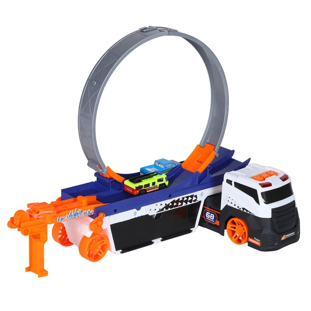 360° Stunt Carrier Truck – Loop Racing Track with Launcher