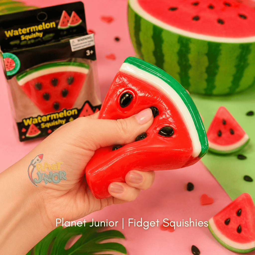 Watermelon Slice Squishy 1 Pc – Soft Squeeze Sensory Stress Relief & Fidget Squishy