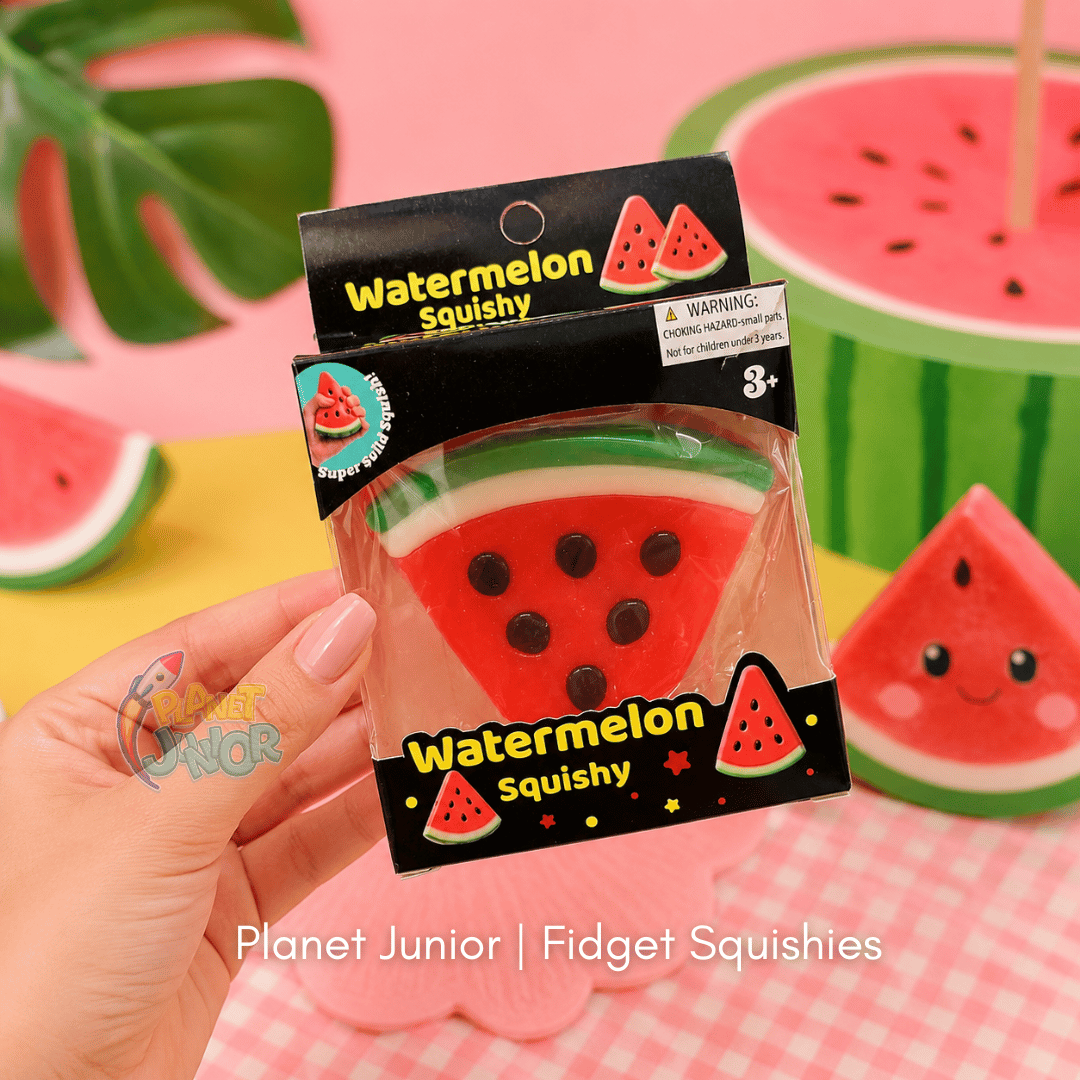 Watermelon Slice Squishy 1 Pc – Soft Squeeze Sensory Stress Relief & Fidget Squishy
