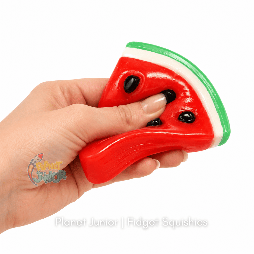 Watermelon Slice Squishy 1 Pc – Soft Squeeze Sensory Stress Relief & Fidget Squishy