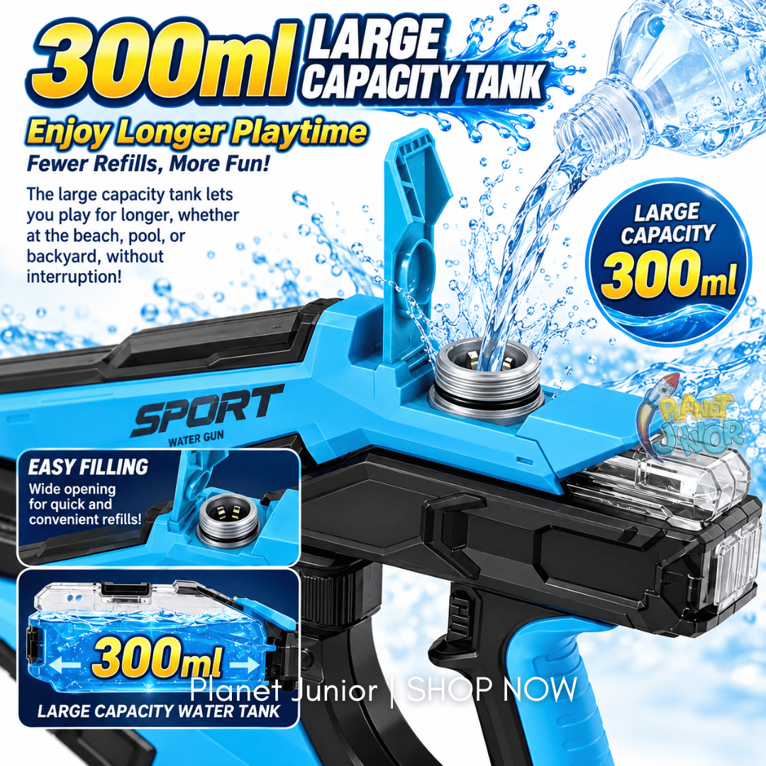Electric LED Water Blaster Toy – Automatic Continuous Shooting, Type-C Rechargeable Water Gun