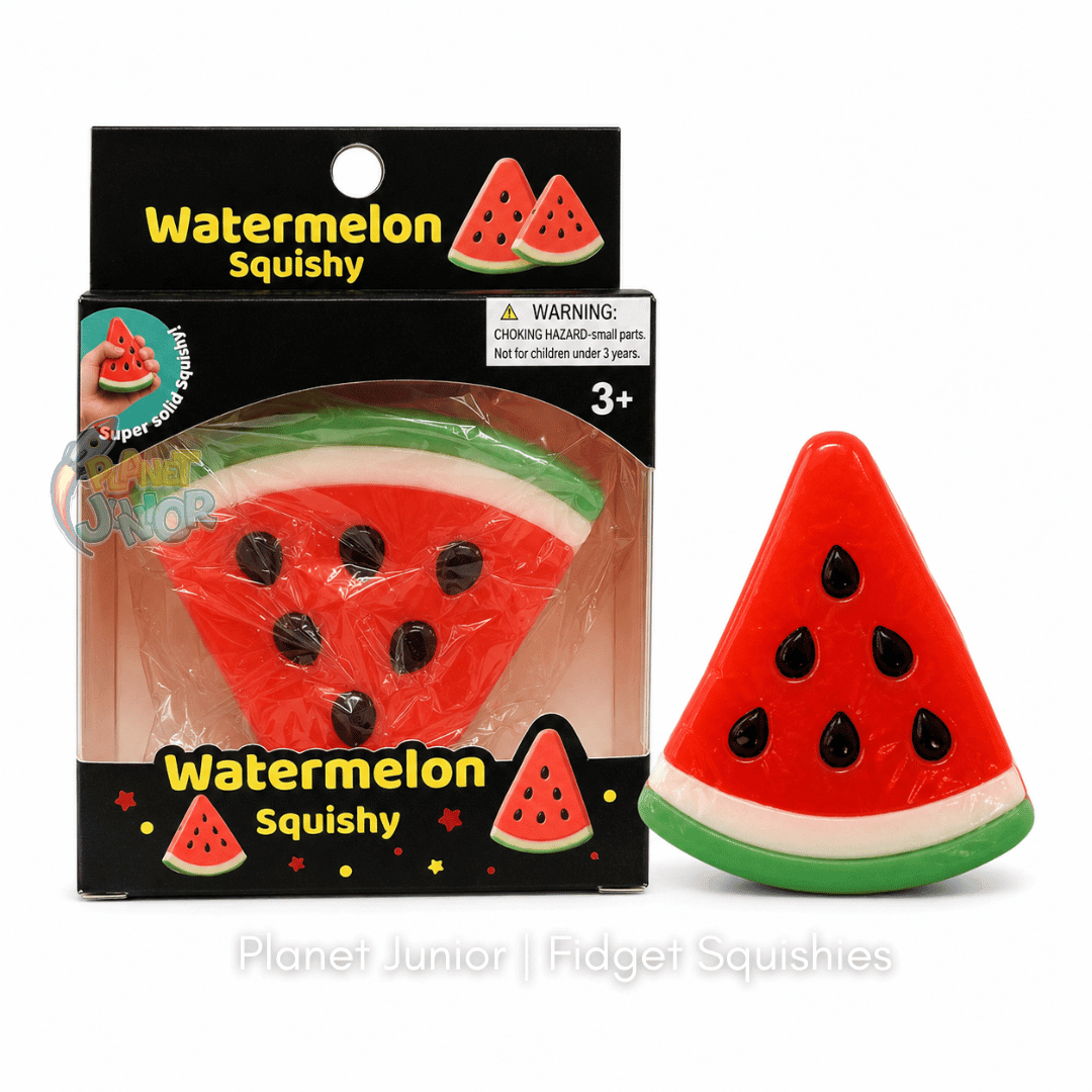 Watermelon Slice Squishy 1 Pc – Soft Squeeze Sensory Stress Relief & Fidget Squishy