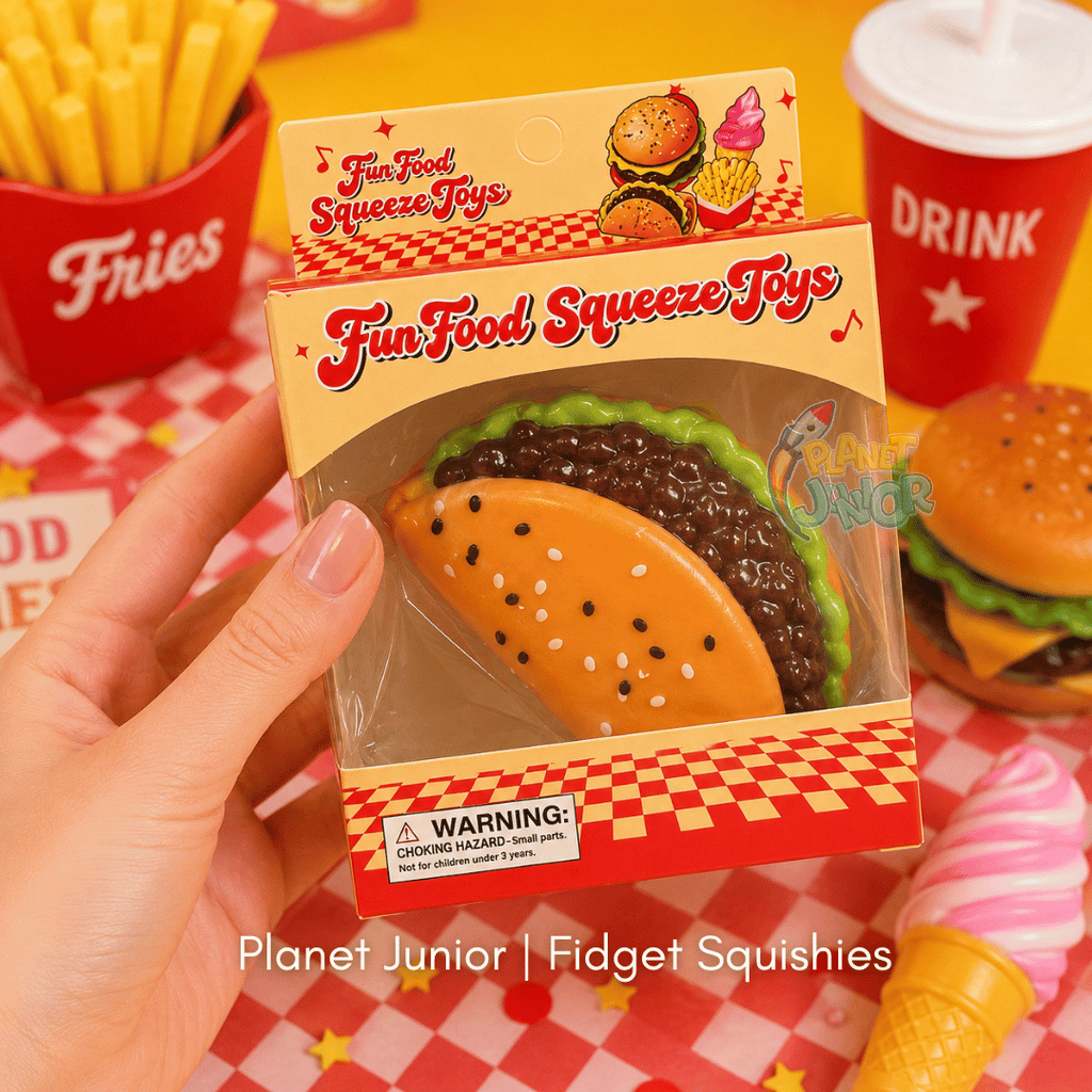 Fast Food Squishies 1 Pc – Soft Squeeze Sensory Stress Relief & Fidget Squishy