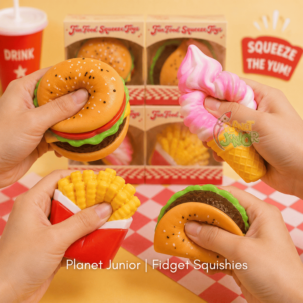 Fast Food Squishies 1 Pc – Soft Squeeze Sensory Stress Relief & Fidget Squishy