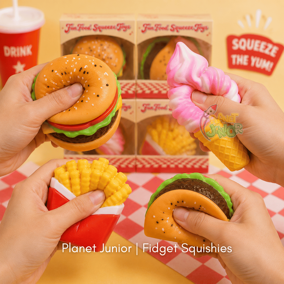 Fast Food Squishies 1 Pc – Soft Squeeze Sensory Stress Relief & Fidget Squishy